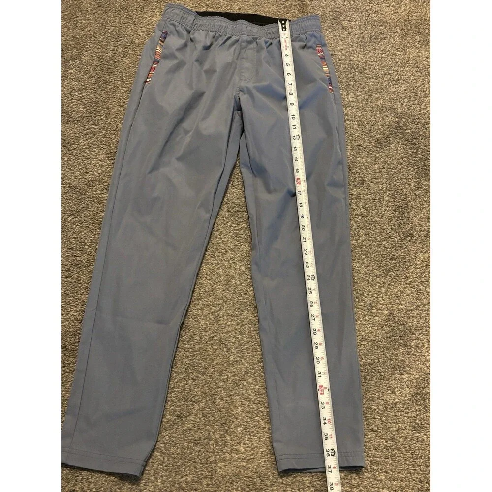 Wowie Pants Mens Medium Blue Drawstring Rambler Aztec‎ Pockets